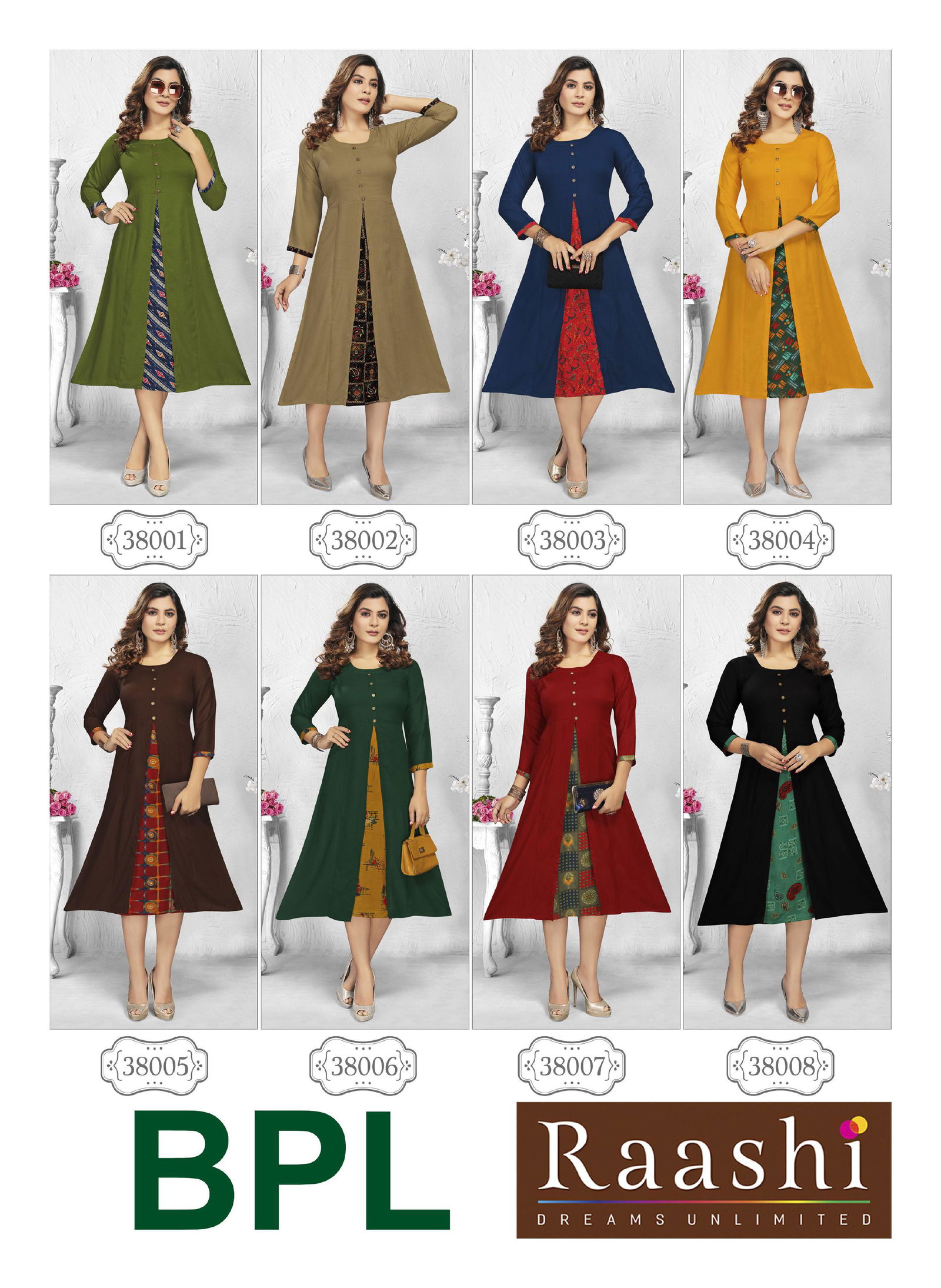 Raashi Bpl Latest Ethnic Wear Rayon Printed Anarkali Kurti Collection